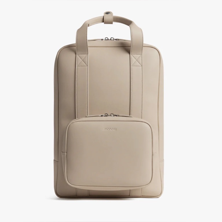 Elegant Tan Leather Backpack